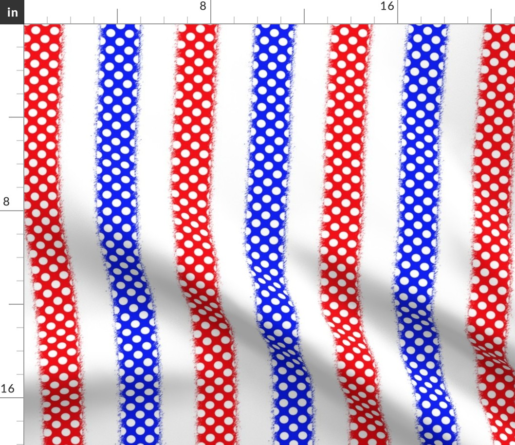 Red White and Blue Polka Dotted Stripes