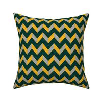 Gold Green and Gray Chevron Horizontal Stripes