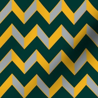 Gold Green and Gray Chevron Horizontal Stripes