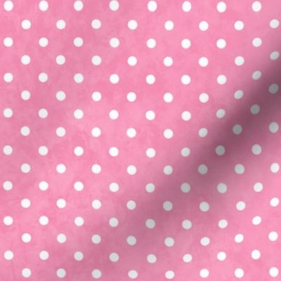 Small White Polka Dots On Pink
