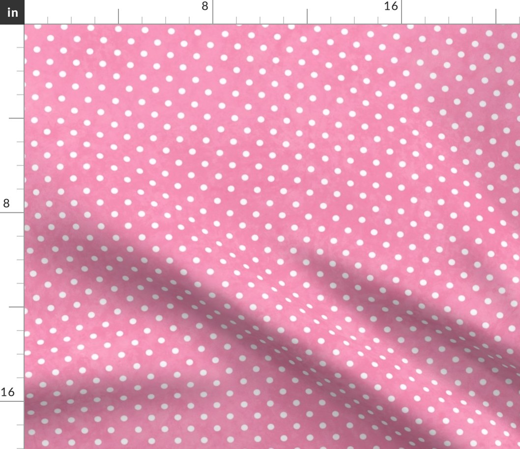 Small White Polka Dots On Pink