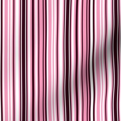 Pink White And Black Skinny Stripes