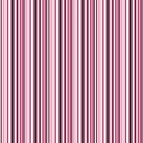 Pink White And Black Skinny Stripes