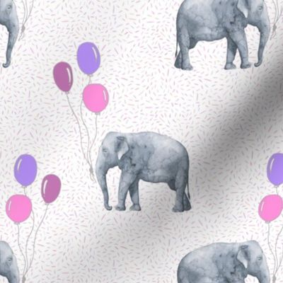 Elephant balloon pink textured 