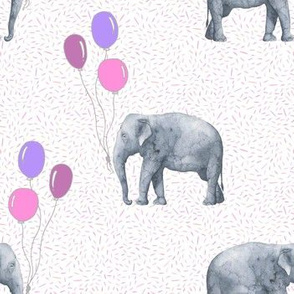 Elephant balloon pink textured 