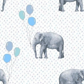 Elephant balloon blue textured