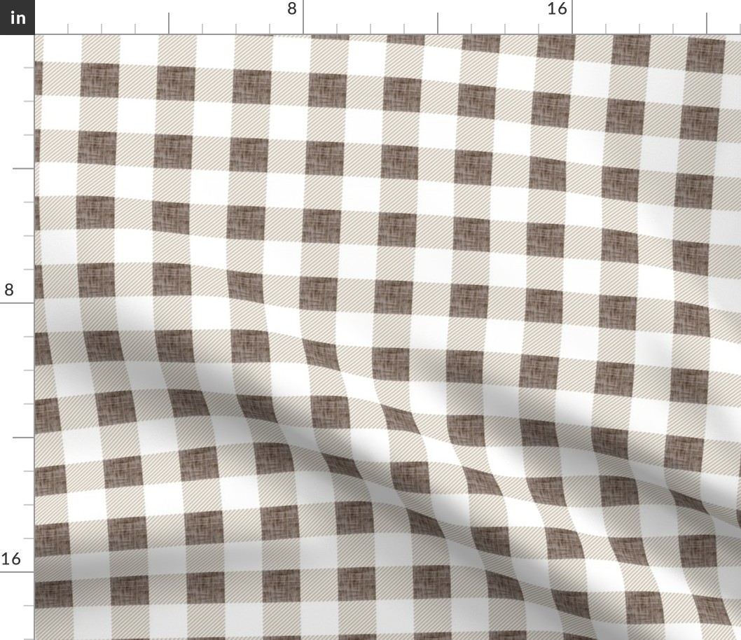 mushroom linen buffalo check