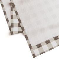 mushroom linen buffalo check // 2"