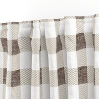 mushroom linen buffalo check // 2"