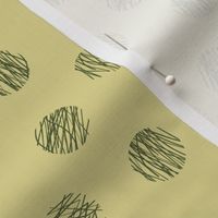  lines and circles - yellow-olive