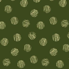 lines and circles - olive-yellow