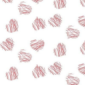 lines and hearts - white-red