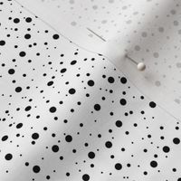 Black Dots on White Ditsy Print