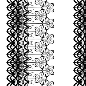 Black and White Lace Border