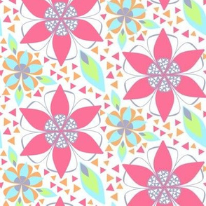 Flower Power Costume Fabric in Brights
