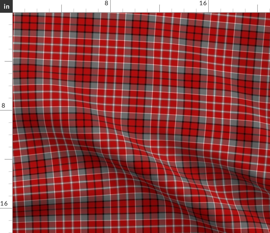 Scarlett Red Gray White Black Plaid