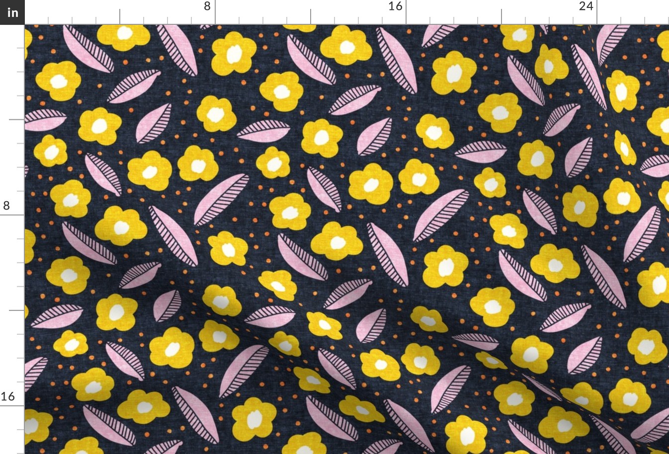 summer floral - yellow - LAD19