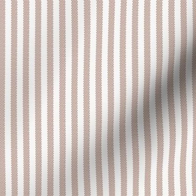 Cocoa Brown French Ticking Stripe