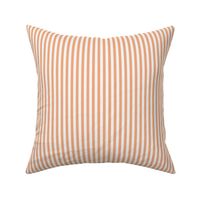 Narrow Coral Color French Ticking Stripe