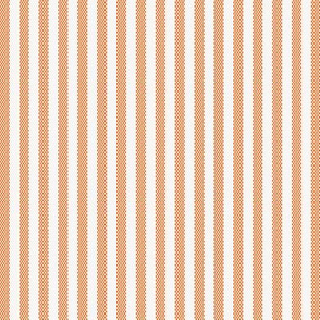 Narrow Coral Color French Ticking Stripe