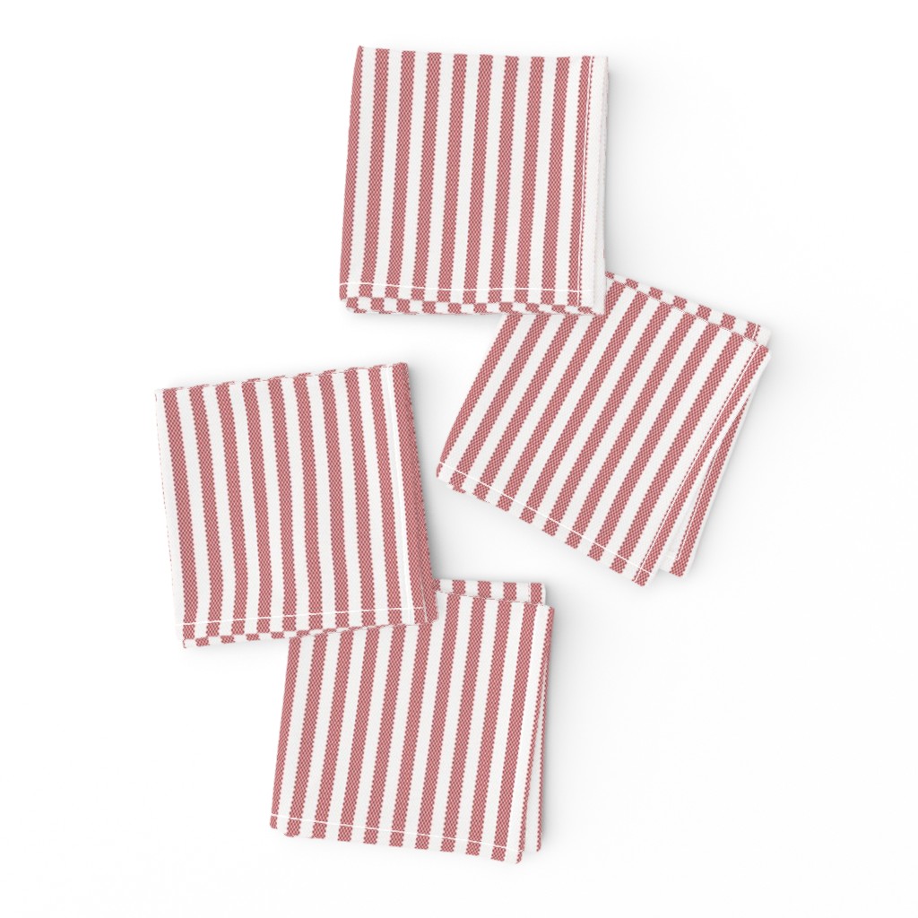 Narrow Red French Ticking Stripe