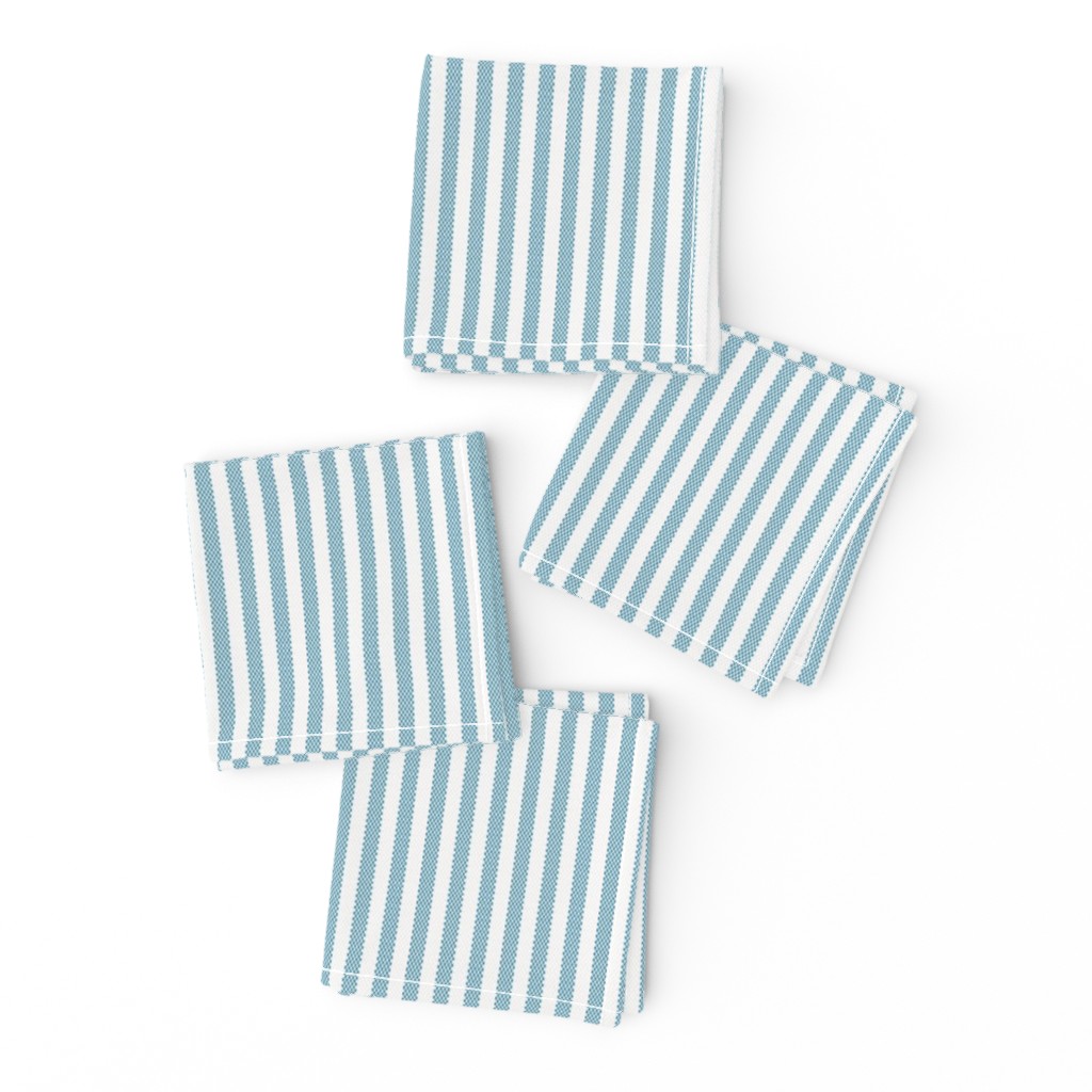 Narrow Blue French Ticking Stripe