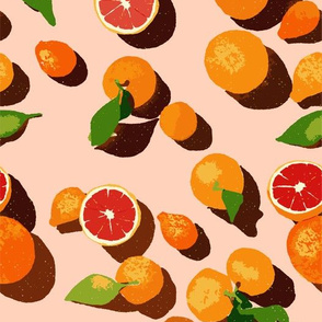 Oranges on an orange background