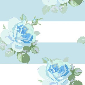 Seaside Garden Roses Stripe aqua