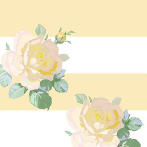 Seaside Garden Roses Stripe buttercup