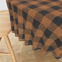 2” Heather Buffalo Plaid (heather black + pumpkin)