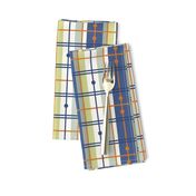 Kids Plaid 1 - rust, white, blue, aqua