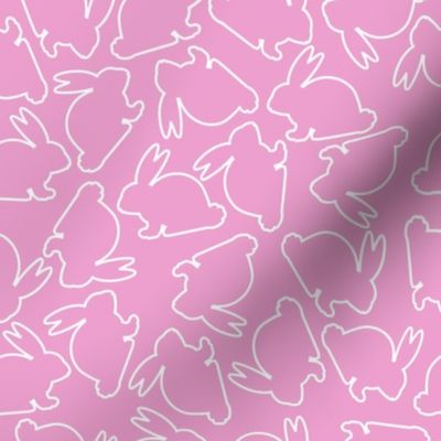 Pink Outline Bunny 