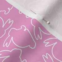 Pink Outline Bunny 