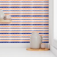 blue and orange watercolor stripes - LAD19