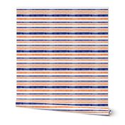 blue and orange watercolor stripes - LAD19