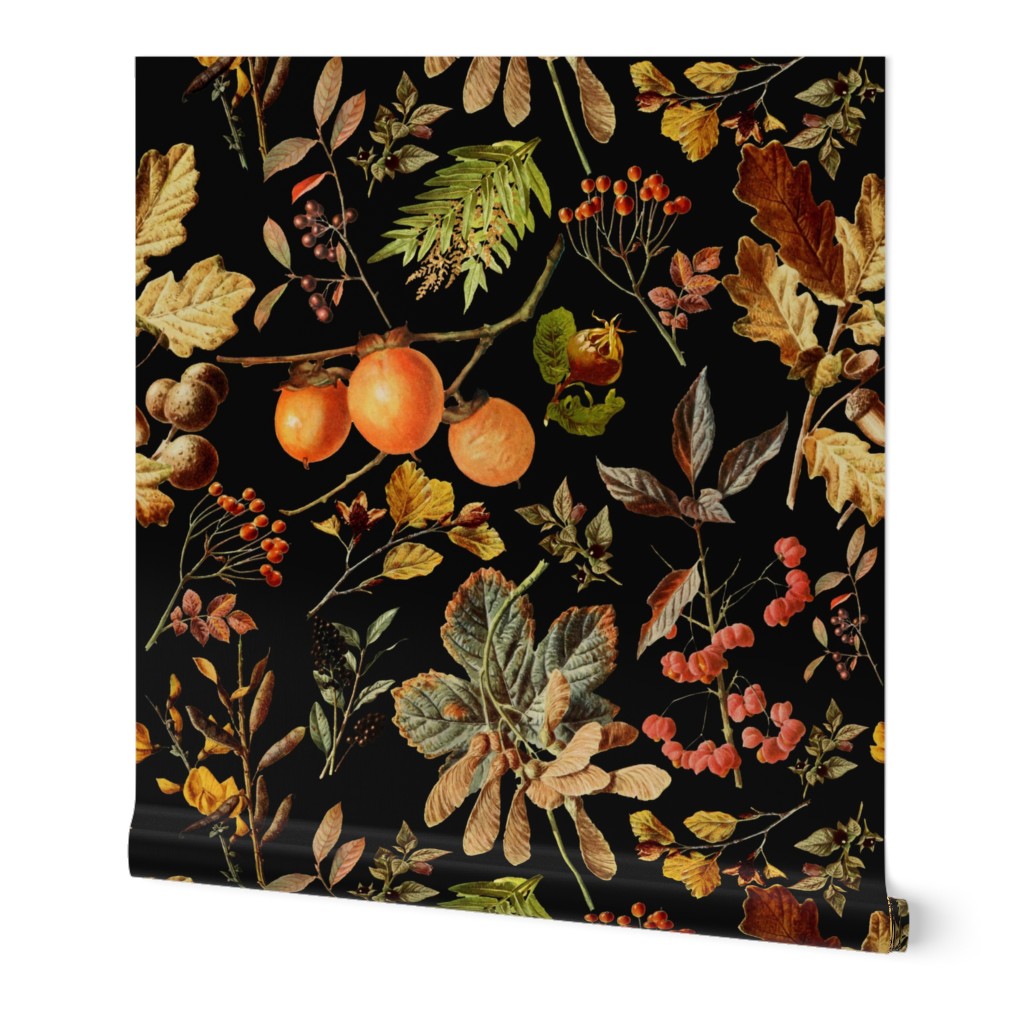 vintage botanical autumn_black