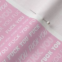 Loving the type rude fuck you design text print for expressive typography lovers or haters pink