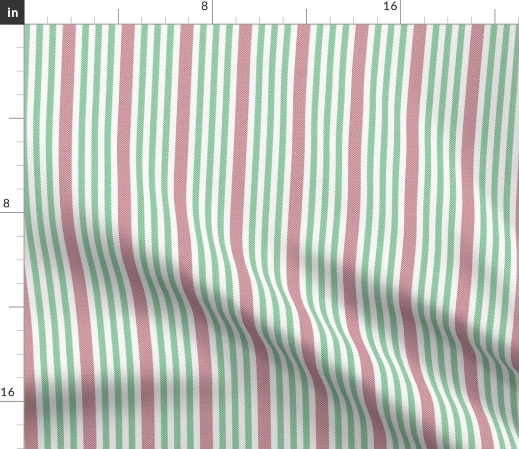 Christmas Ticking 3 Narrow 1 Medium Stripe