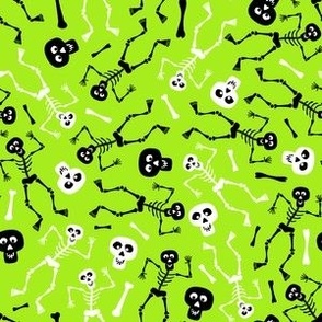 Shake Dem Bones Skeleton Toss on Green