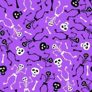 Shake Dem Bones Skeleton Toss on Purple