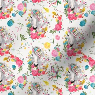 Beautiful horses vintage style repeat pattern design