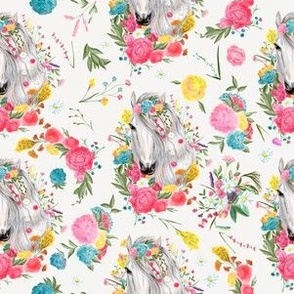 Beautiful horses vintage style repeat pattern design