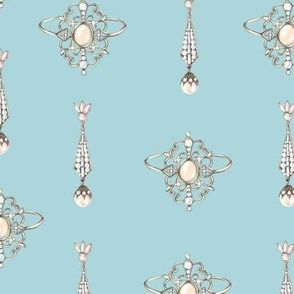 Beautiful jewelry vintage style seamless pattern 