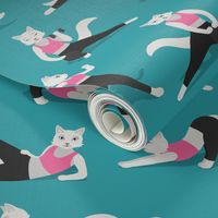 Fitness Cats teal