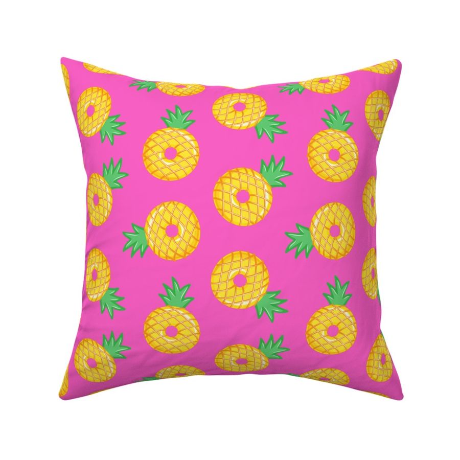  pineapple donuts - hot pink - LAD19