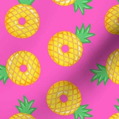  pineapple donuts - hot pink - LAD19