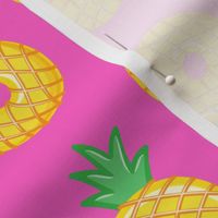  pineapple donuts - hot pink - LAD19