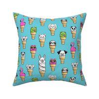 animal ice cream cones - summer fun - blue 2 - LAD19