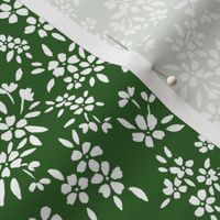 green and white daisies, ditsy floral