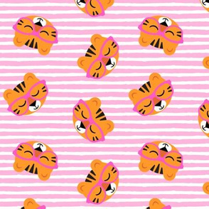 Cute Tigers - Pink stripes - LAD19
